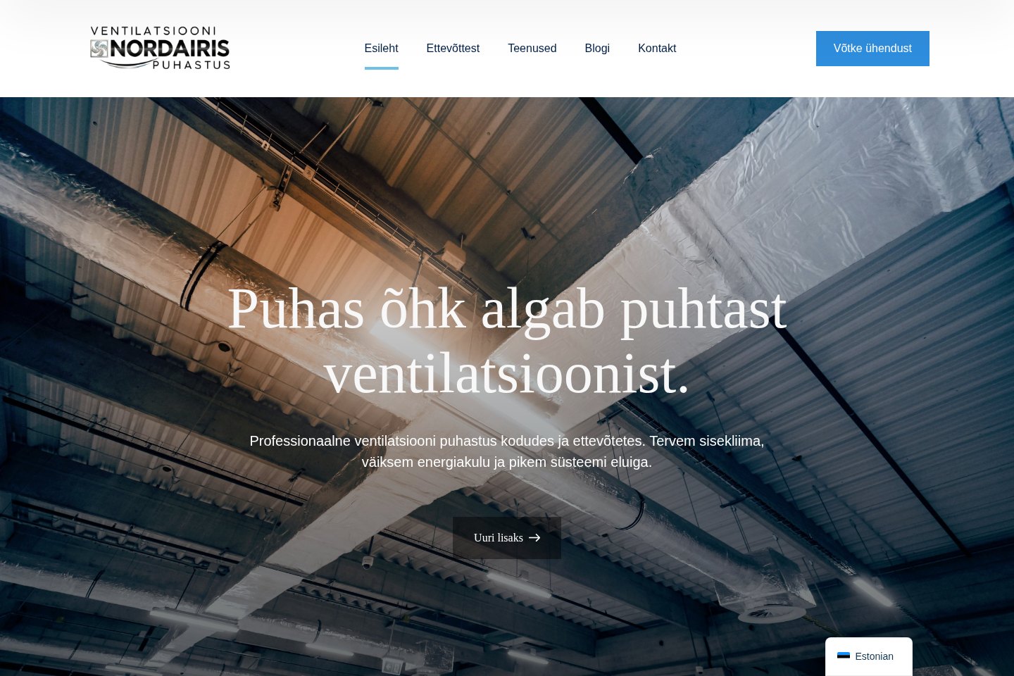 Nordairis OÜ veebileht